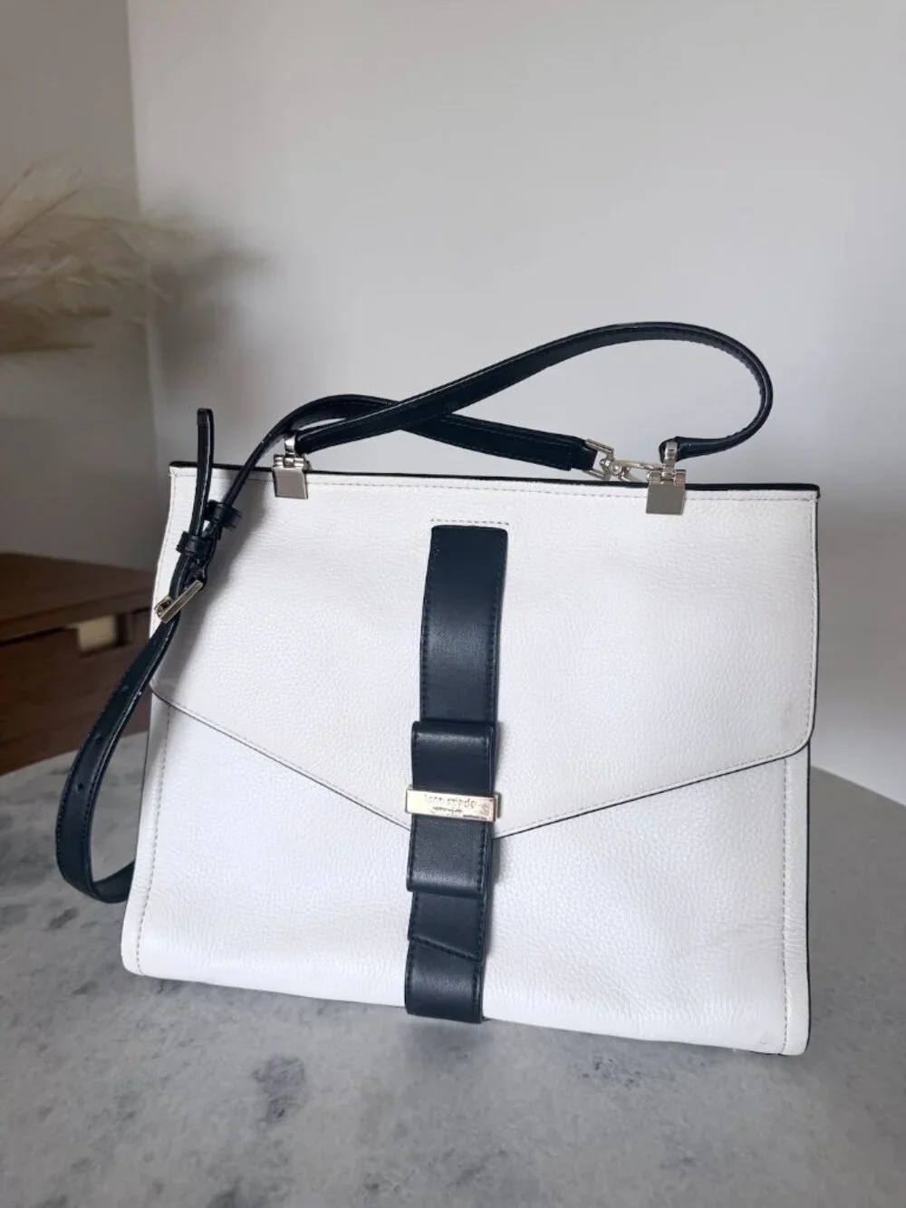 Kate Spade - Josephine Parchment Drive Leather, Shoulder Bag w/ Magnetic Flap